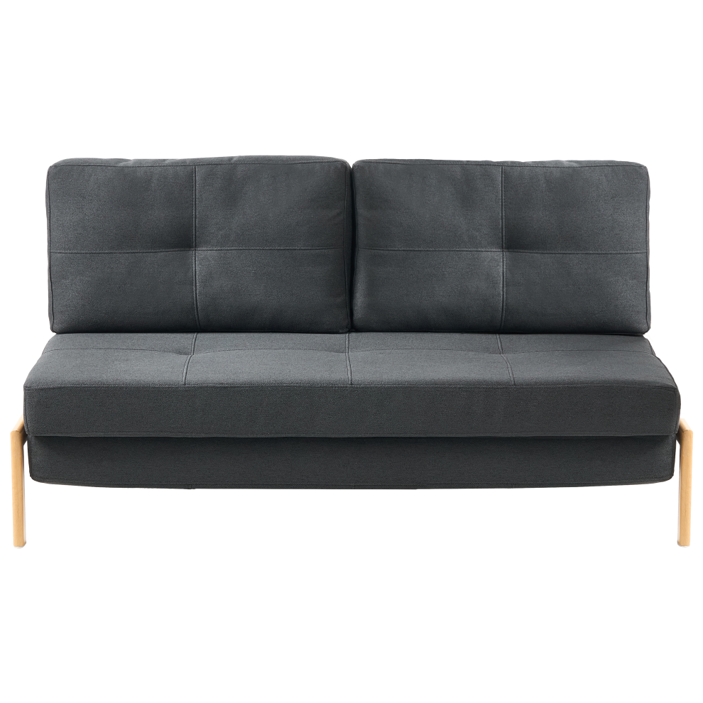 Sofa Bed EDLAND Fabric Black 2 Seater