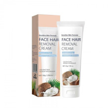 (2pcs)Crème dépilatoire visage sans douleur pour femmes et hommes - Formule peau sensibleNettoyante et apaisanteTous types de peau