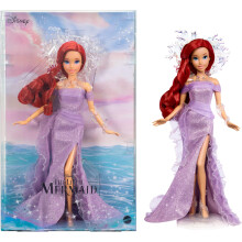 Mattel Disney Collector Ariel Mała Syrenka Lalka ze stojakiem inspirowana filmem Disneya 35. rocznica