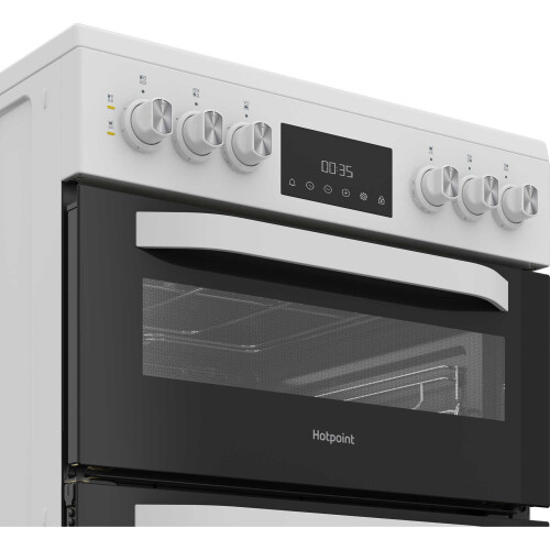 Hotpoint Hotpoint HDE6VDW 60cm Electric Double Cooker with Multiflow - White 1