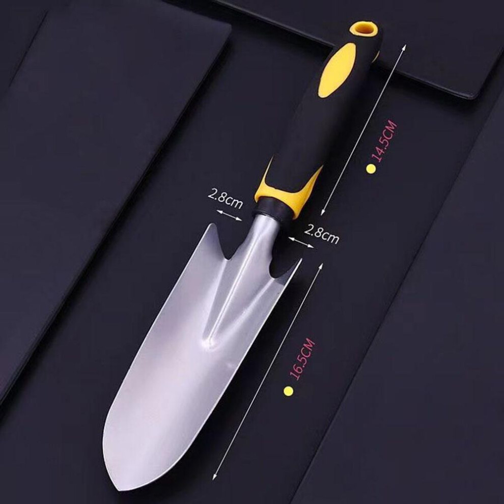 (orange) Tree Planting Tools Hoe Spade Dual-purpose Gardening 4-piece Outdoor Digging And Weeding Tool Small Shovel Potted Plant