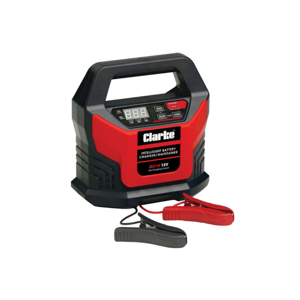 Clarke Battery Charger Intelligent 15A Smart Trickle Charger 12V Ibc15 5016086247579
