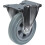 Parnells 160mm 6" stainless steel castor grey rubber, fixed, 135kg 1