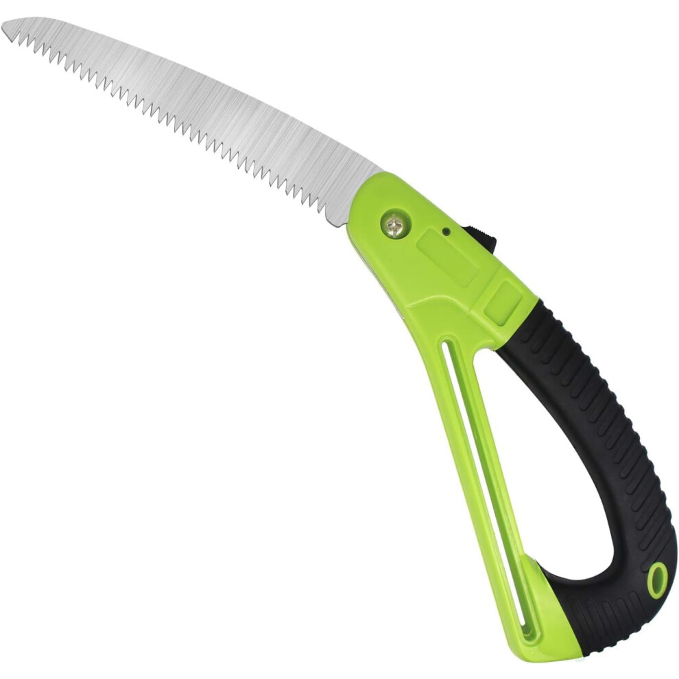 Garden Mile Folding Pruning Saw for Gardening Heavy Duty 65MN Steel Blade - Branch and Tree Cutter With Comfort Grip