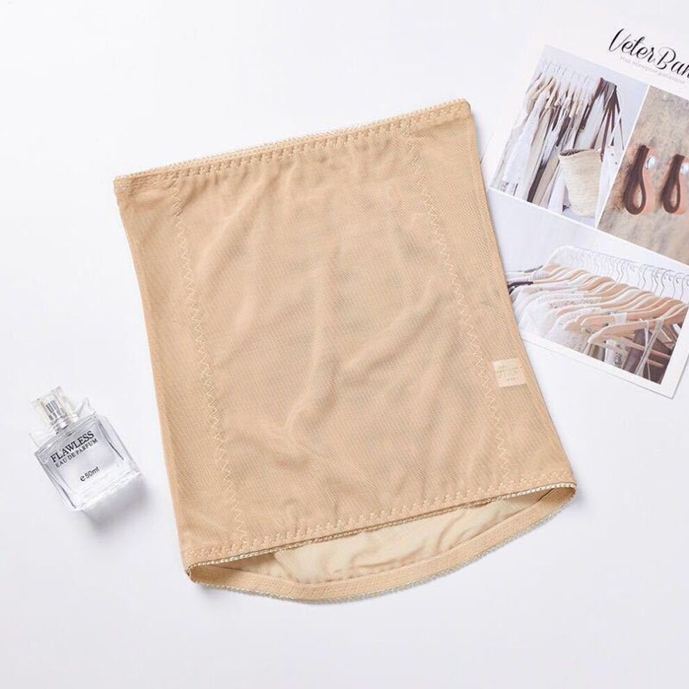 (beige, XL (125-140 jin)) Women's Breathable Mesh Waist Shaping Corset - Slimming Belly Belt For Postpartum And Summer
