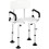 Homcom HOMCOM Adjustable Shower Stool with Suction Foot Pads for Elderly Disabled 5