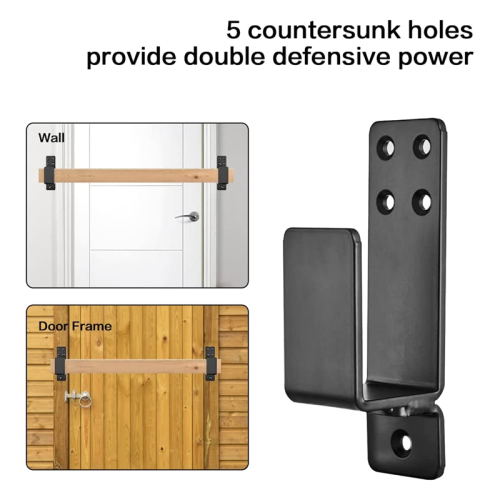 Door Brackets,2 Pack Drop Open Bar Holder for Home Security, 2X4 Brackets Prevent Unauthorized Entry 2