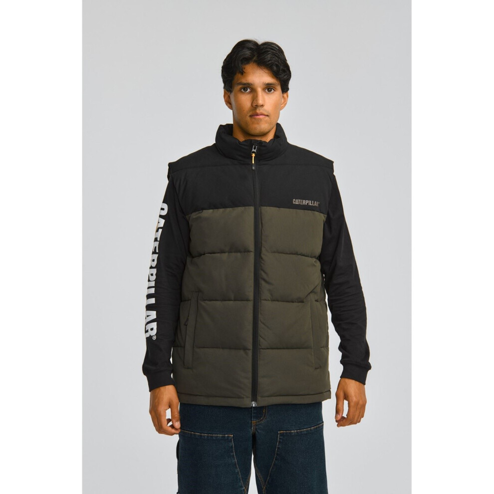 (Not Specified, XL) Caterpillar Arctic Zone Men's Moss Gilets