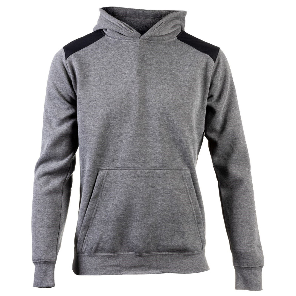 (Grey, XL) Caterpillar Essentials Polyester Men's Grey Hooded Sweatshirt