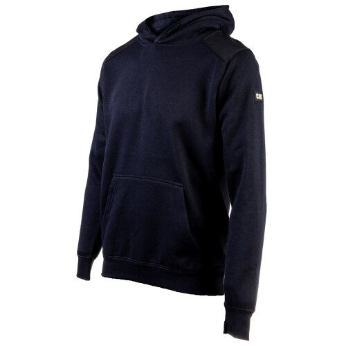 CAT (Blue, M) Caterpillar Essentials Polyester Men's Blue Hooded Sweatshirt 1