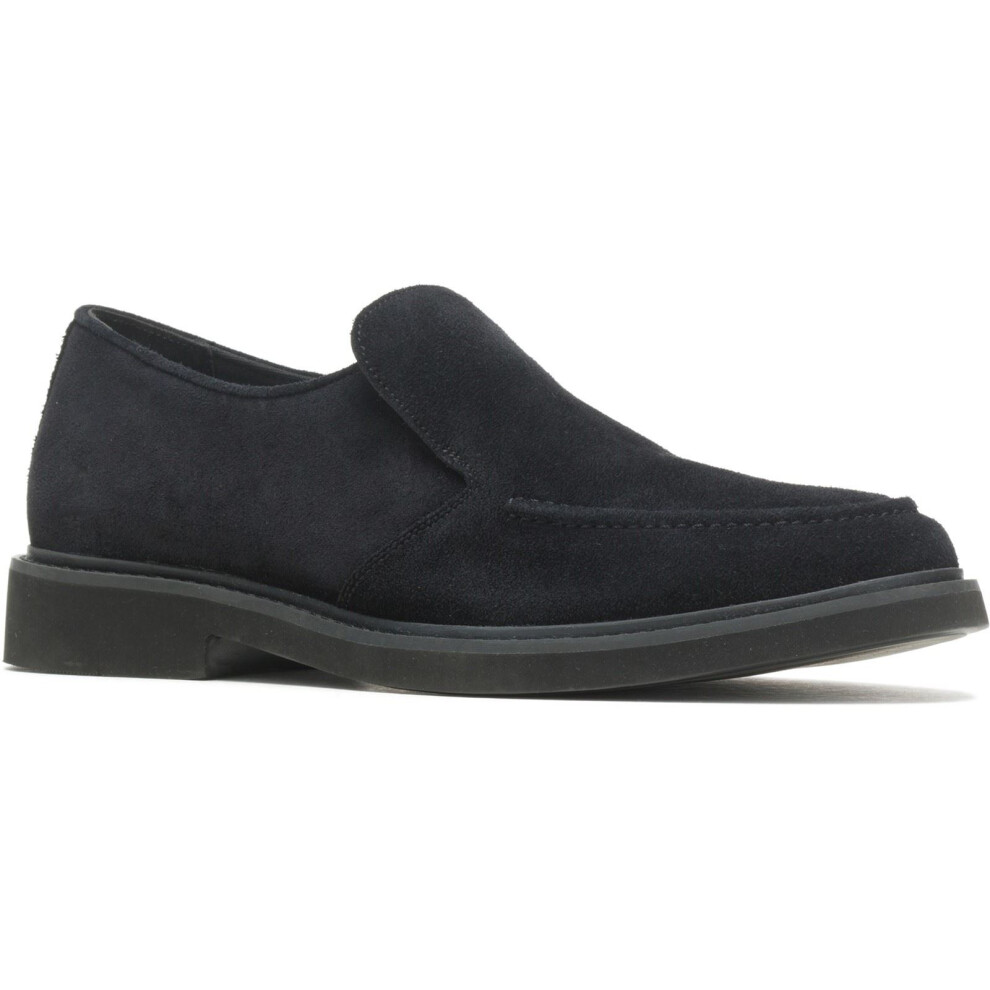 (Black, 6 (Adults')) Hush Puppies Earl Slip On Suede Men's Black Loafers