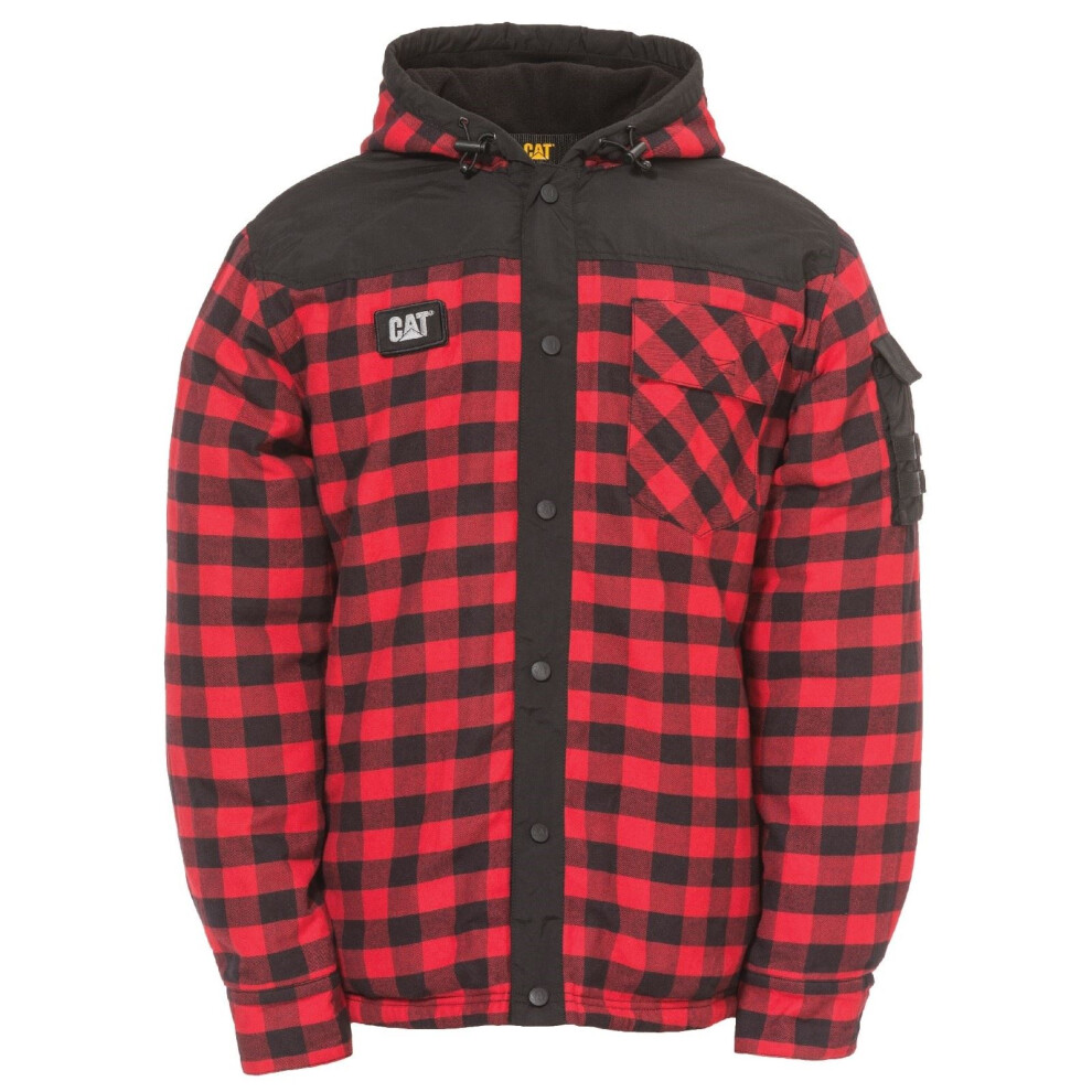 (Red, L) Caterpillar Sequoia Men's Red Fleece Jacket