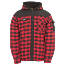 (Red, S) Caterpillar Sequoia Men's Red Fleece Jacket