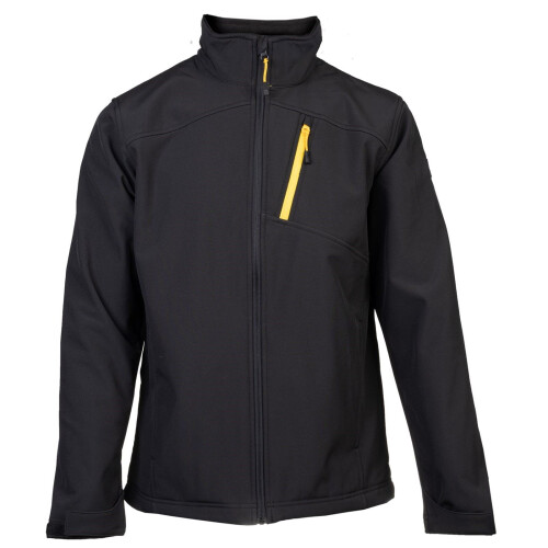 CAT (Black, XXL) Caterpillar Essentials Shell Men's Black Softshell Jacket