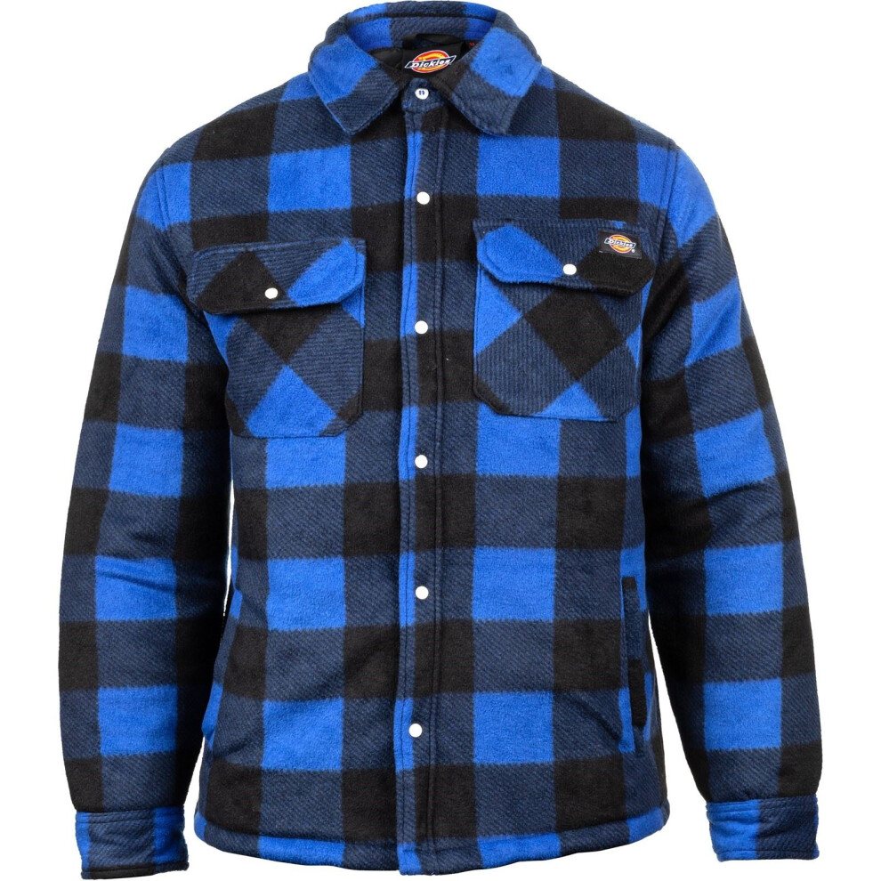 (Blue, XS) Dickies Portland Polyester Men's Blue Casual Shirt