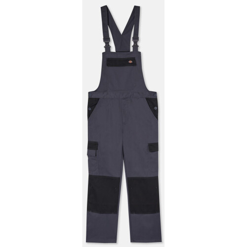 Dickies (Grey, S) Dickies Everyday Bib and Brace Polyester Men's Grey Work Overall 2
