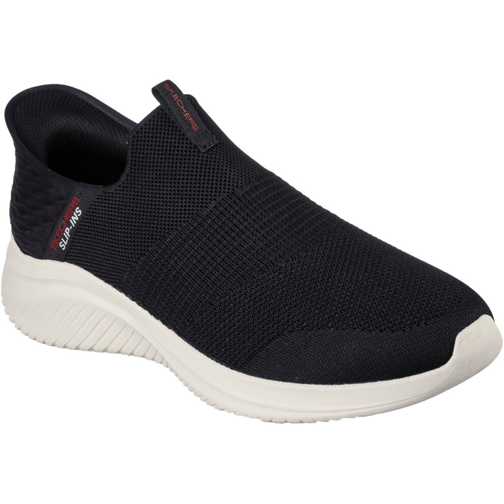 (Black, 6 (Adults')) Skechers Ultra Flex 3.0 Smooth Step Polyester Men's Black Trainers