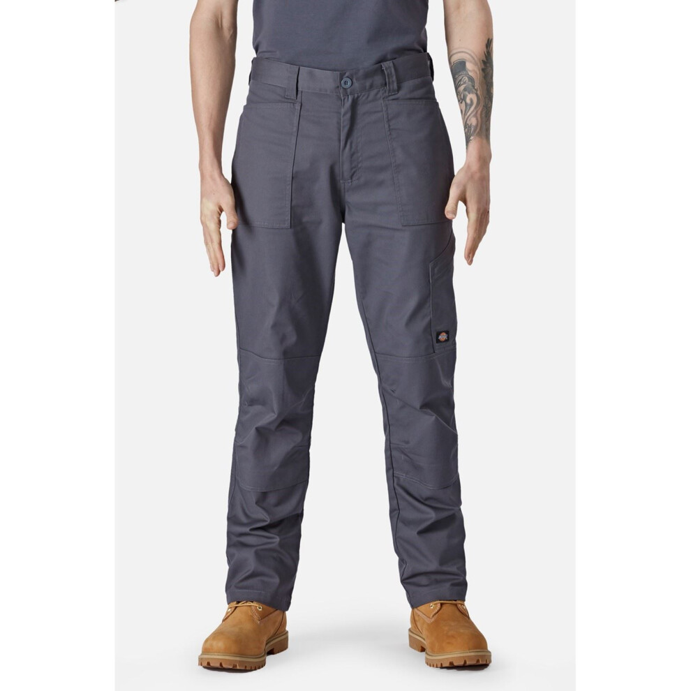 (Grey, 30) Dickies Action Flex Polyester Men's Grey Outdoor Trousers