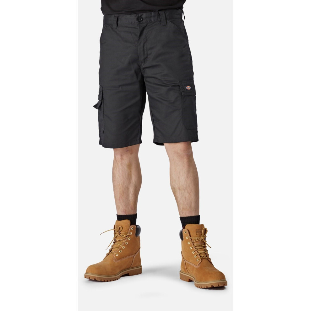 Dickies (Black, 40") Everyday Polyester Men's Black Knee-Length Shorts