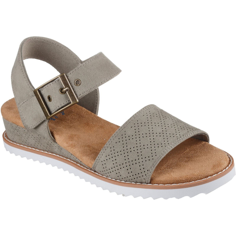 (Green, 6 (Adults')) Skechers Desert Kiss Serendipitous Polyester Women's Olive Sandals