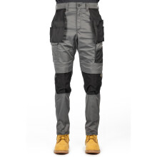 (Grey, 34) Caterpillar Essential Knee Pocket Stretch Holster Polyester Men's Grey Outdoor Trousers