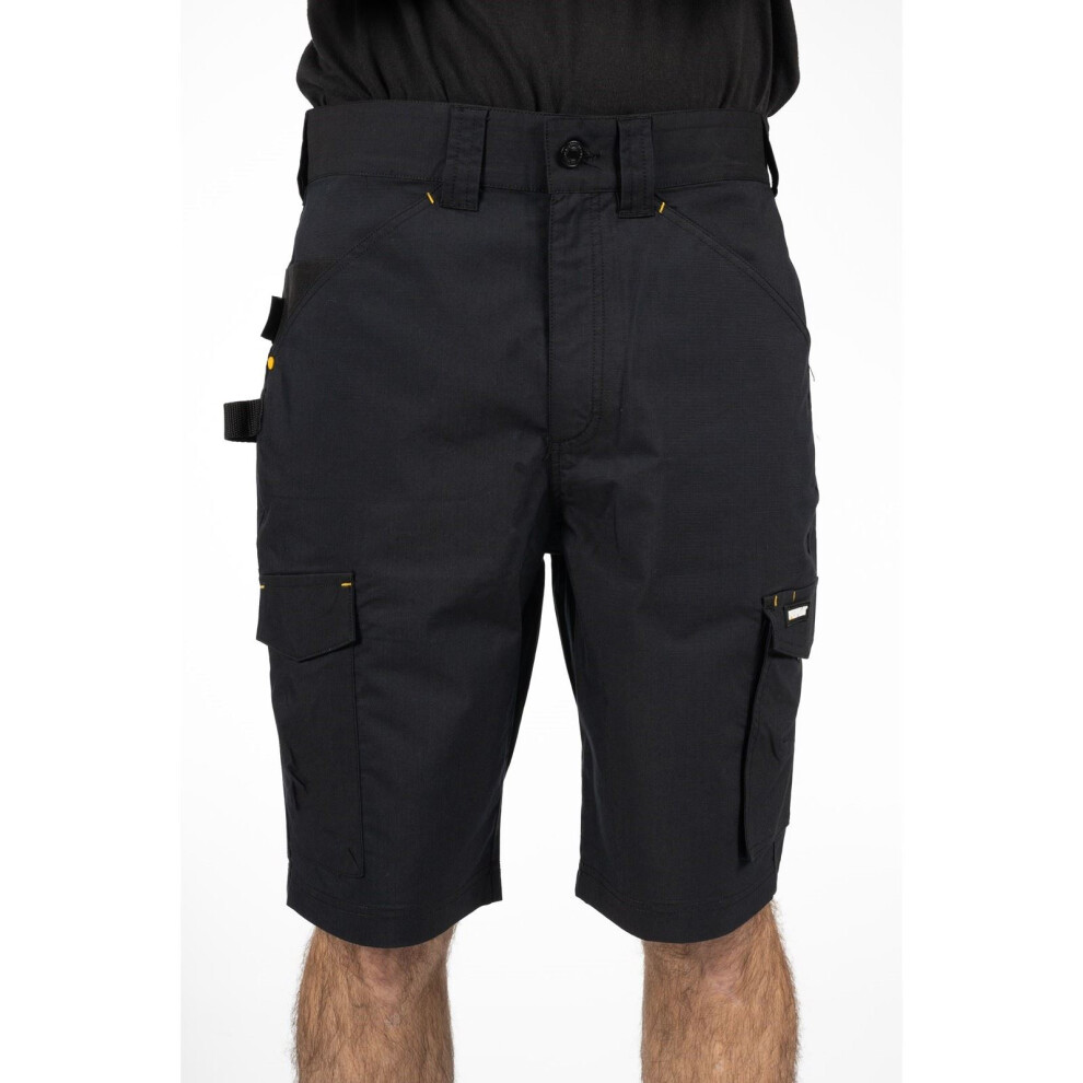 (Black, 38") Caterpillar Nexus Stretch Cotton Men's Black Work Shorts