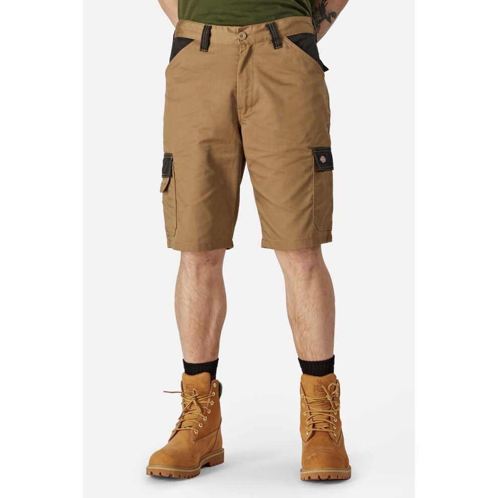 Dickies (Brown, 38") Everyday Polyester Men's Brown Knee-Length Shorts