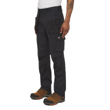 (Black, 38") Dickies Multi Pocket Utility Polyester Men's Black Work Trousers