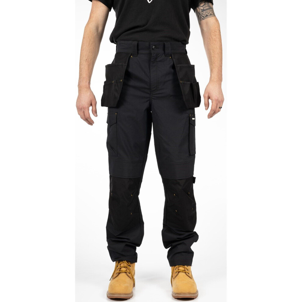 Cat (Black, 34) Caterpillar Nexus Holster Stretch Pocket Cotton Men's Black Outdoor Trousers