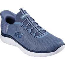 (Blue, 10 (Adults')) Skechers Slip-ins: Summits - High Range Polyester Men's Slate Trainers