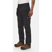 (Black, 30) Dickies Multi Pocket Utility Polyester Men's Black Work Trousers
