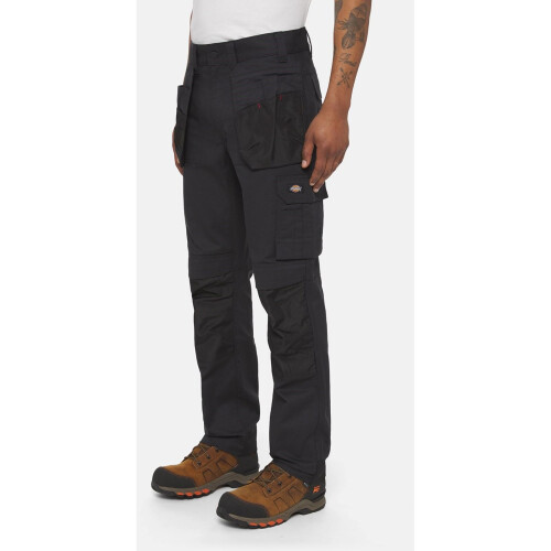 Dickies (Black, 30) Dickies Multi Pocket Utility Polyester Men's Black Work Trousers