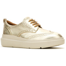 (Gold, 3 (Adults')) Hush Puppies Joy Leather Women's Champagne Brogues Shoes