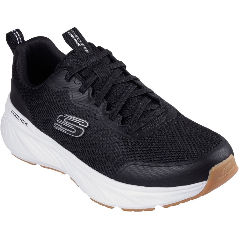 (Black, 11 (Adults')) Skechers Edgeride Rekze Textile Men's Black/White Trainers