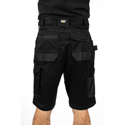 CAT (Black, 40") Caterpillar Essential Stretch Holster Polyester Men's Black Work Shorts 1