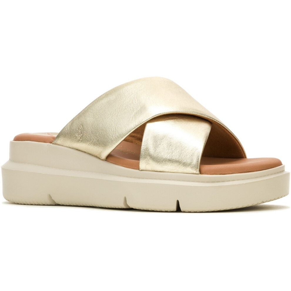 (Gold, 5 (Adults')) Hush Puppies Uplift Leather Women's Champagne Sandals