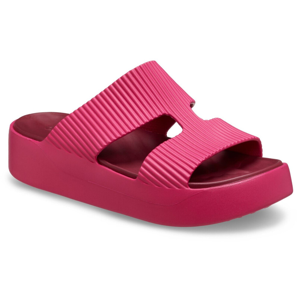 (Pink, 4 (Adults')) Crocs Getaway Platform Thermoplastic Women's Dragon Fruit Sandals