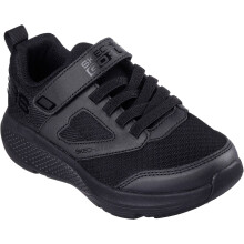 (Black, 12 (Adults')) Skechers Elevate Sporty Spectacular Textile Girls's Black Trainers