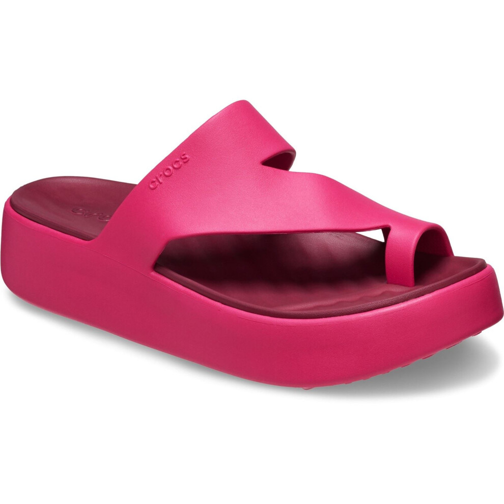 (Pink, 4 (Adults')) Crocs Getaway Platform Thermoplastic Women's Dragon Fruit Sandals