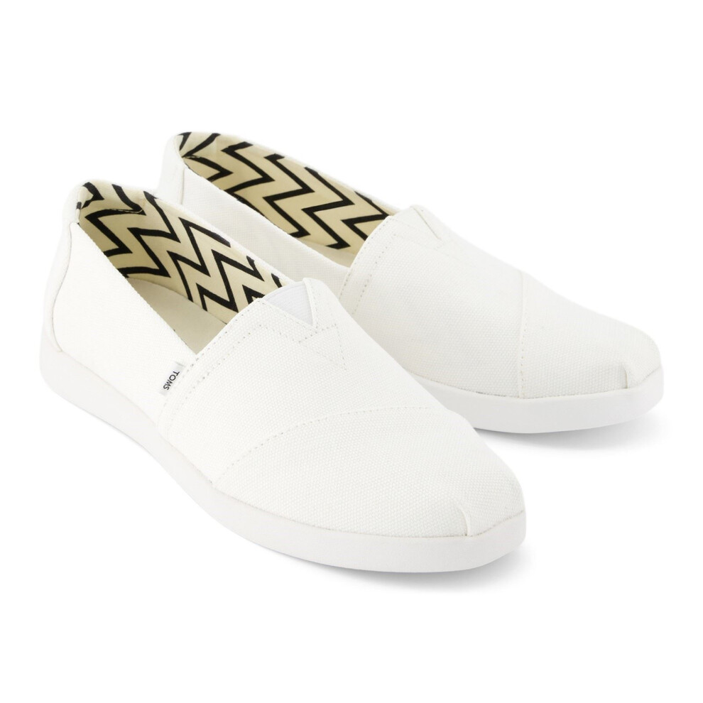 Toms (White, 8 (Adults')) Alpargata Plus 100% Cotton Women's White Espadrilles