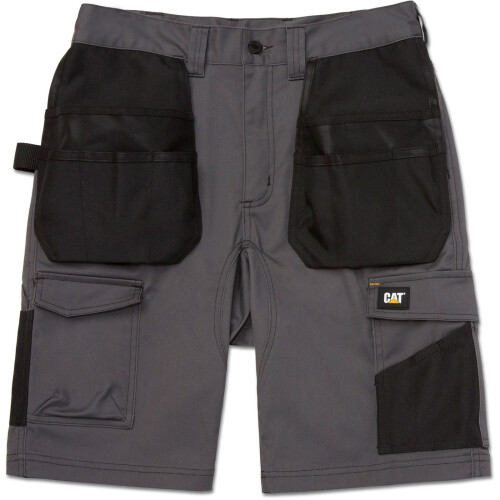 CAT (Grey, 38") Caterpillar Essential Stretch Holster Polyester Men's Grey Work Shorts 2