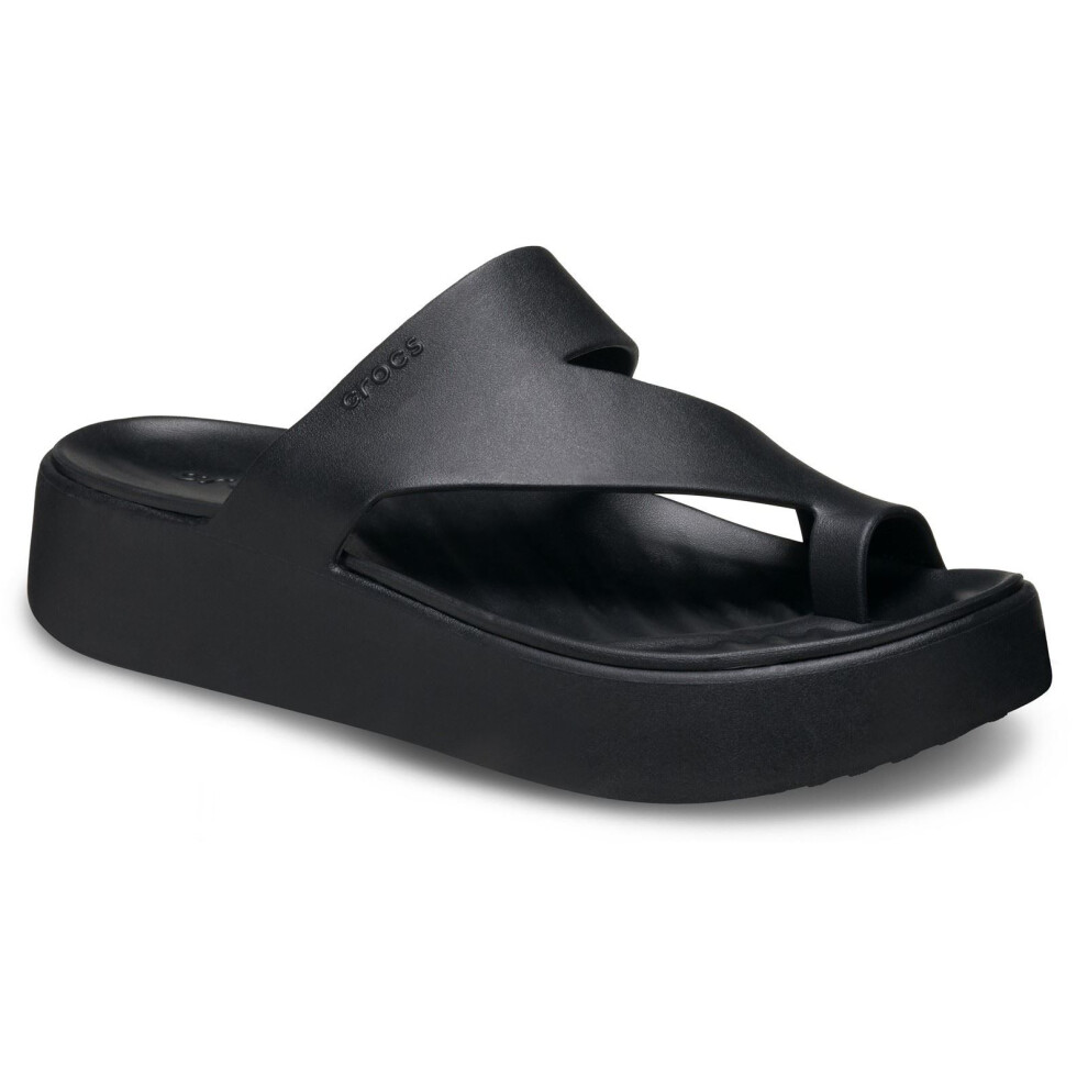 (Black, 4 (Adults')) Crocs Getaway Platform Thermoplastic Women's Black Sandals
