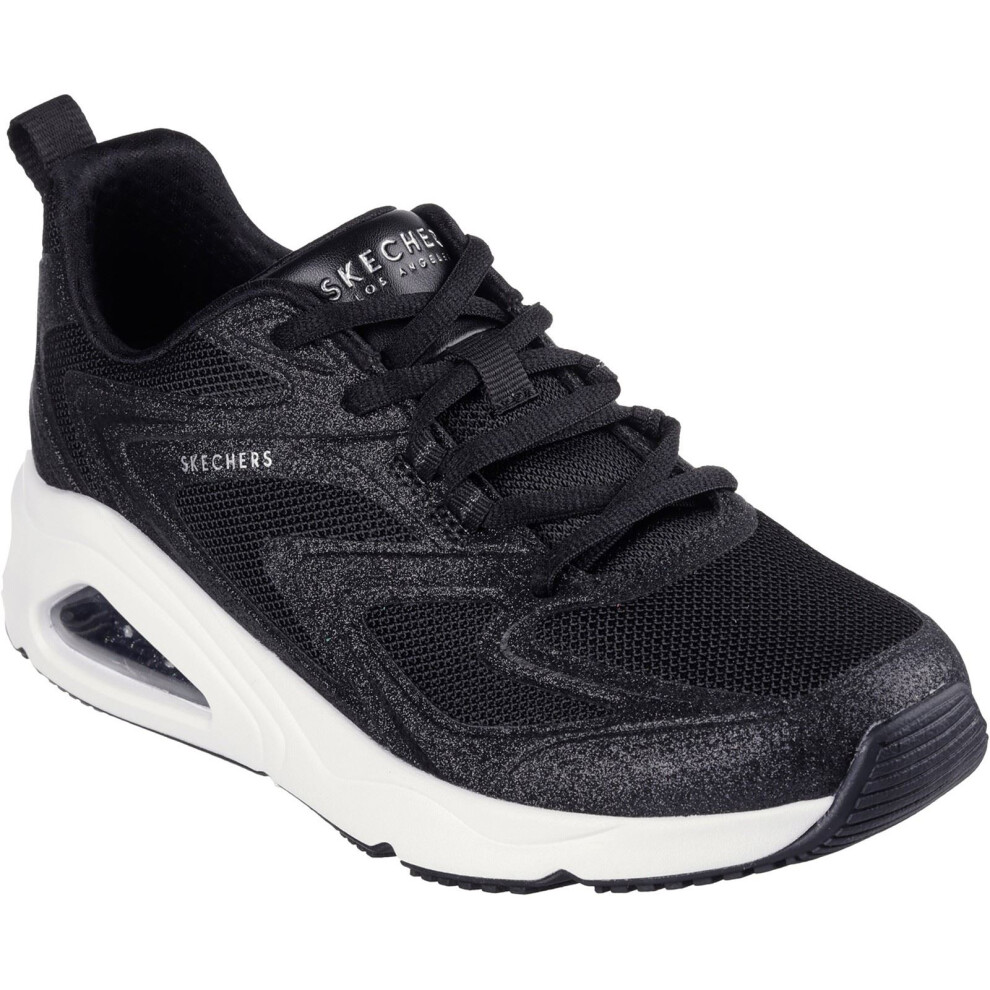 Skechers (Black, 4 (Adults')) Tres-Air Uno Glit-Airy Women's Black Trainers