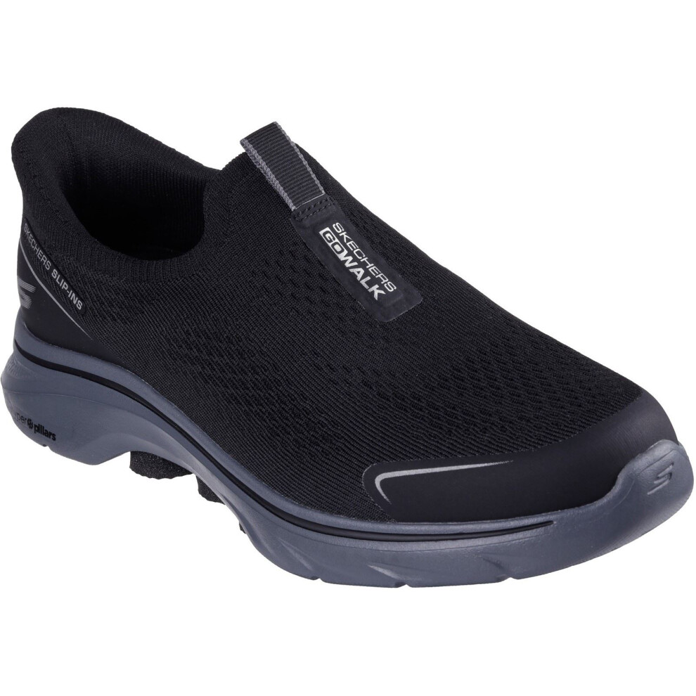 Skechers (Black, 12 (Adults')) Go Walk 7 Easy On Evolution Textile Men's Black/Charcoal Trainers