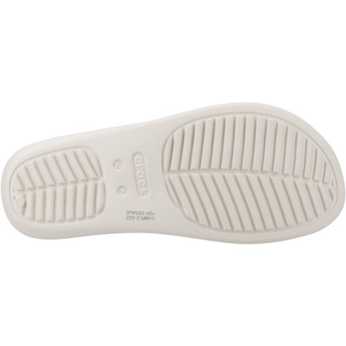 Crocs (White, 8 (Adults')) Crocs Getaway Toe Loop Thermoplastic Women's Stucco Sandals 2