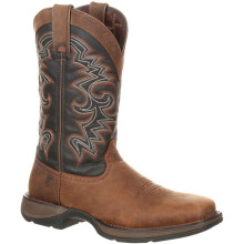 (Brown, 9.5 (Adults')) Durango Rebel Leather Men's Chocolate/Midnight Boots