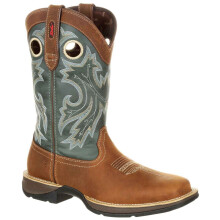 (Brown, 10.5 (Adults')) Durango Rebel Leather Men's Saddlehorn/Clover Boots