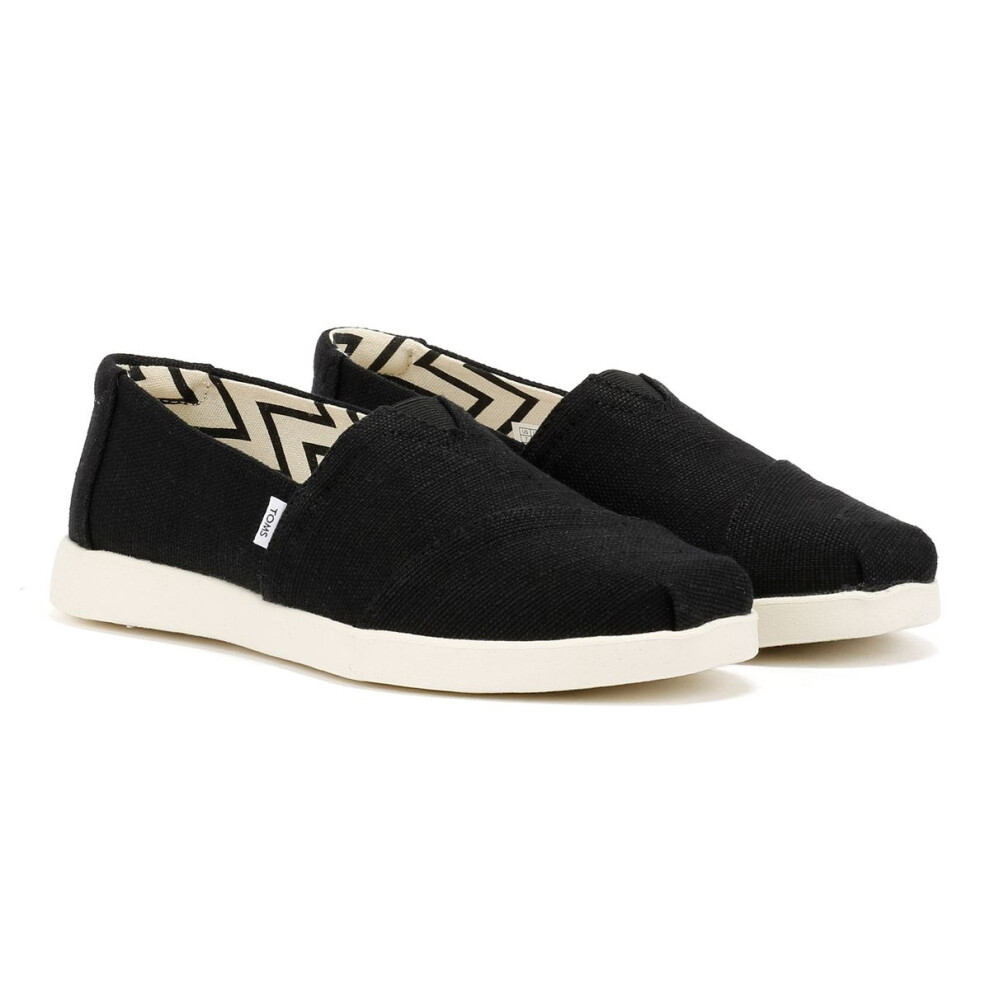 (Black, 4 (Adults')) TOMS Alpargata Plus Heritage Canvas Women's Black Espadrilles