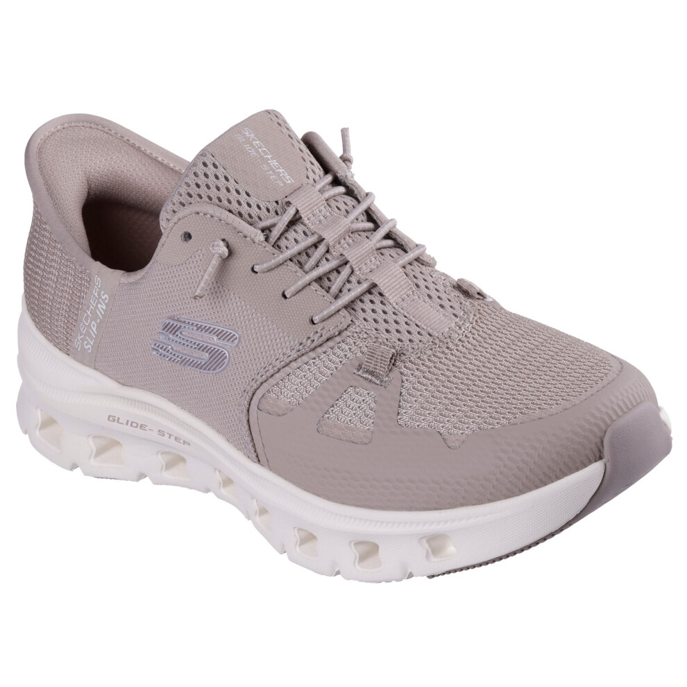 (Brown, 4 (Adults')) Skechers Glide-Step Pro Women's Taupe Trainers