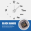 3D Clock Hands Kit Silver - Silent Movement, Large Hour & Minute Hands with Dial & Movement for DIY Wall Clock Replacement 9